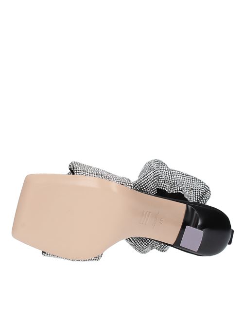 Satin and rhinestone sandals SEBASTIAN | SE1127 SATINNERO